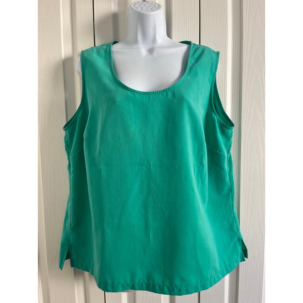 Travel Smith Green Tank Top Size 1X Excellent Pre-owned Condition